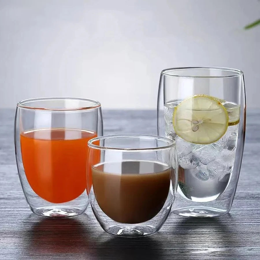 Elegant Double-Walled Glass Tumblers