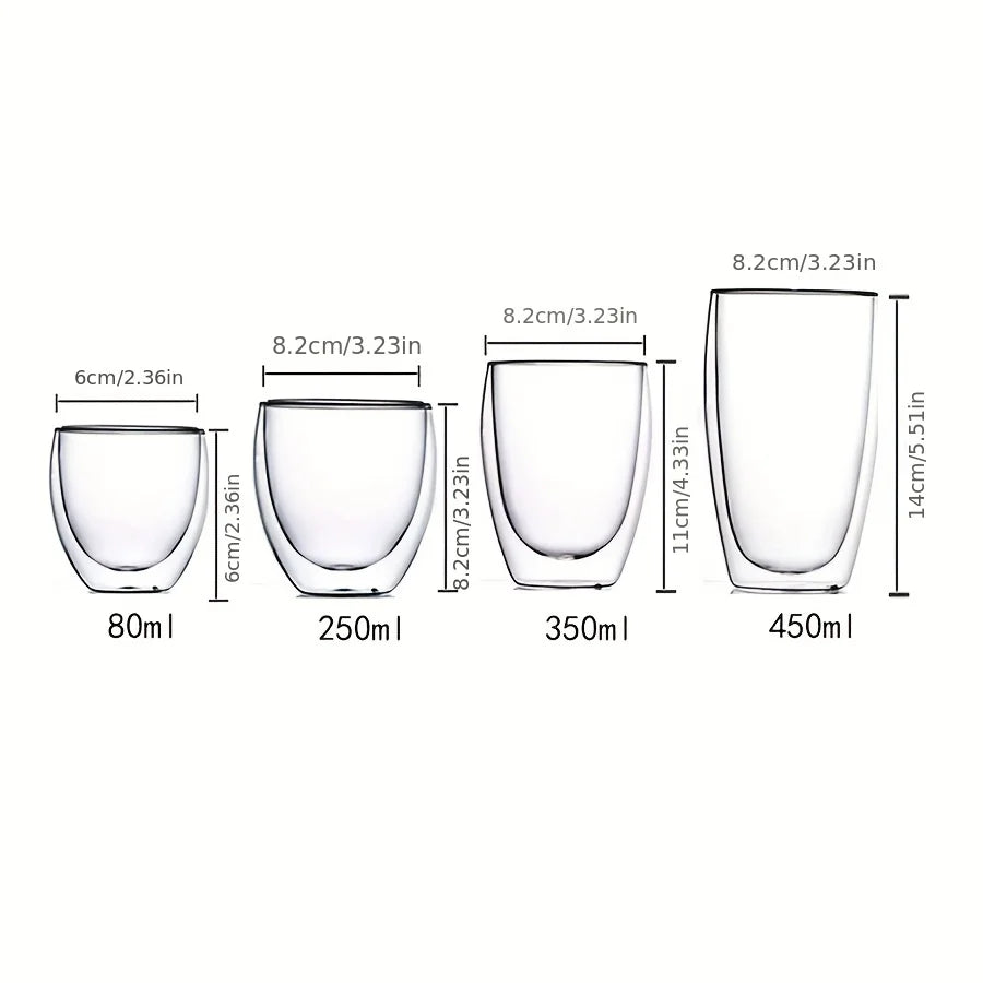 Elegant Double-Walled Glass Tumblers
