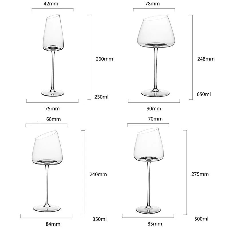 Luxurious Long Stem Wine Glass